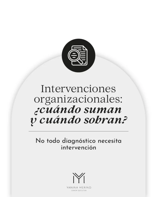 📌 No todo equipo necesita una intervención.
Pero algunos, sin ella, no pueden avanzar.

🔍 Hay momentos donde lo mejor que puede pasarle a una organización es que alguien desde afuera mire con otros ojos.
Y otros, donde lo que se necesita… es tiempo.

💡 En YM, no proponemos recetas. Observamos, preguntamos y acompañamos con lo que el equipo necesita (no con lo que está de moda).

🙌 A veces sumar, es saber esperar.
A veces intervenir, es saber retirarse.

📩 ¿Querés saber si tu equipo está listo para una intervención? Conversemos.